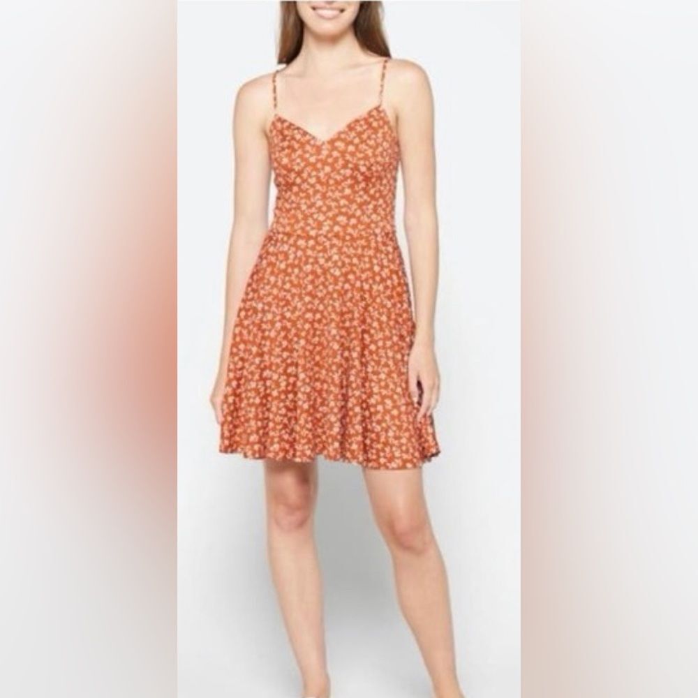 NWOT the General Good Reign Back Strap Brushed Knit Dress Burnt Orange - Size M